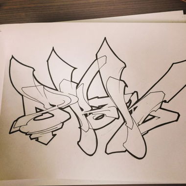 Graffiti Sketch in Berlin - Photo by ZrokOne - Zrok (2014)