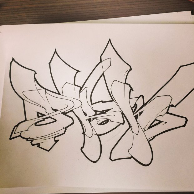 Graffiti Sketch in Berlin - Photo by ZrokOne - Zrok (2014)