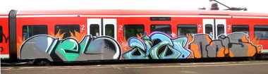 Graffiti Train - Photo by ZweR - FAHRRAD, NULL, MAIS