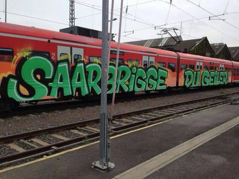 Graffiti Train - Photo by ZweR - Saarbrigge, Du, Geiler