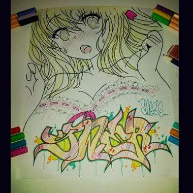 Graffiti Sketch - Photo by ZweR - girl (2016)