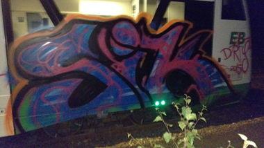 Graffiti Train in Wohnort - Photo by Zwiespalt (2015)