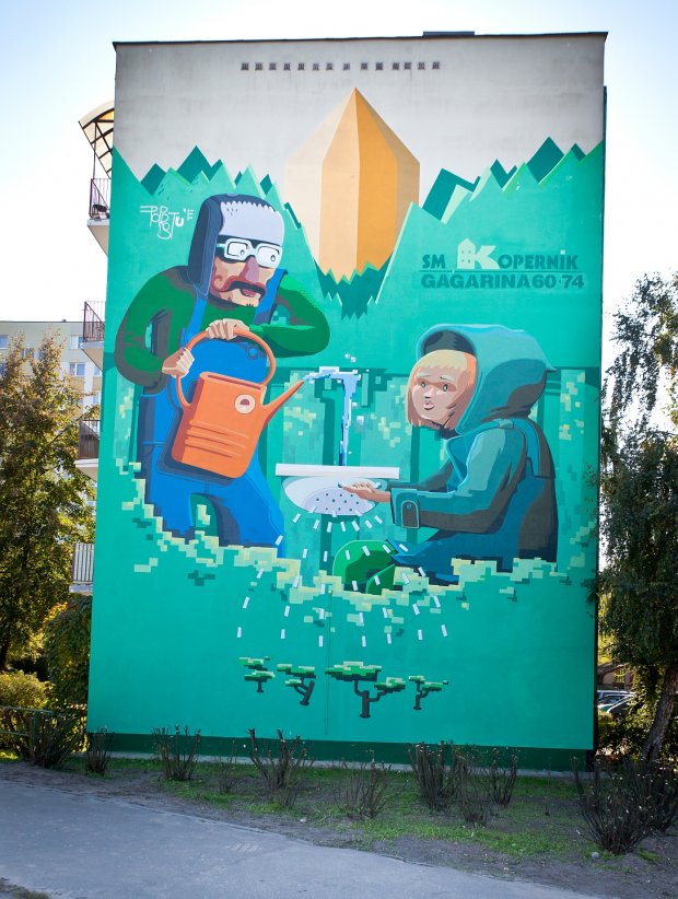 Graffiti Wall in Torun - Photo by aPoprostu - poprostu, Thorn, UrbanGardeners (2013)