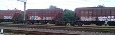 Graffiti Train in Odesa - Photo by abetone - rans, abet, raes (2013)