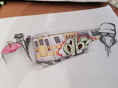 Graffiti Sketch in Jülich - Photo by absurd - Absurd, One, ABS (2013)