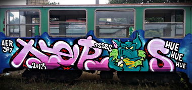 Graffiti Train - Photo by aeros - aeros, sw307, aer (2013)