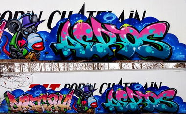 Graffiti Wall in Chorzow - Photo by aeros - aeros, sw307, ket124 (2014)