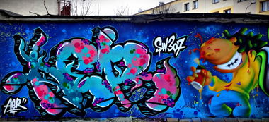 Graffiti Wall in Katowice - Photo by aeros - aer, aeros, sw307 (2014)