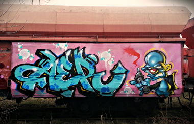 Graffiti Train - Photo by aeros - aeros, aer, sw307 (2014)