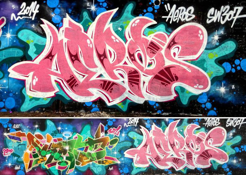 Graffiti Wall - Photo by aeros - aeros, ket124, sw307 (2014)