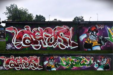 Graffiti Wall - Photo by aeros - zawiercie, sw307, ket124 (2014)