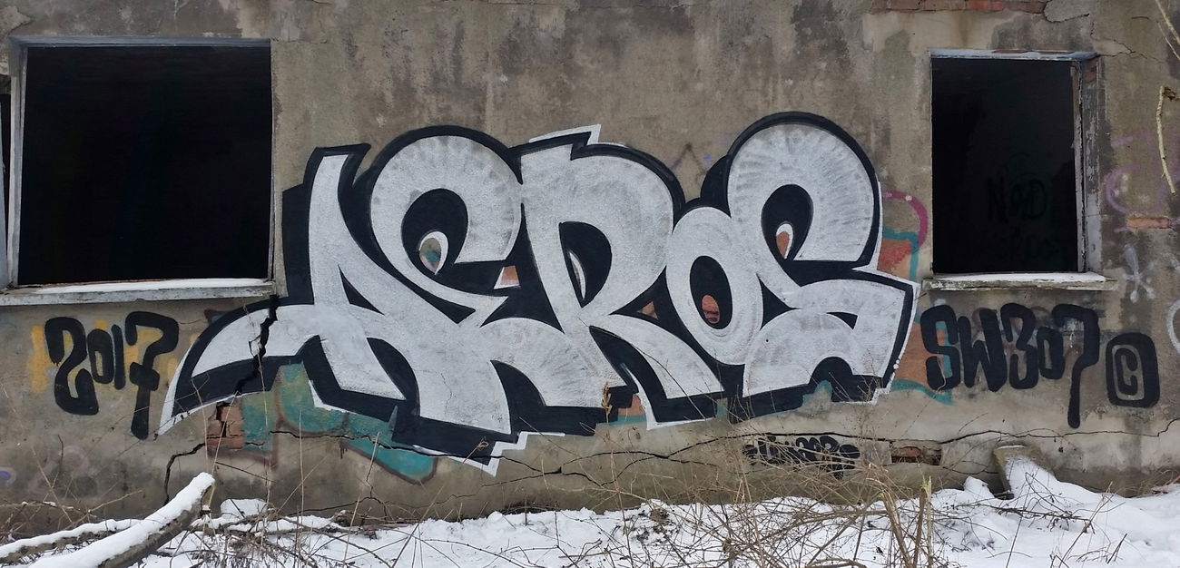 Graffiti Bombing in Katowice - Photo by aeros - aeros, sw307, aer (2017)