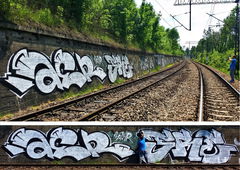 Graffiti Bombing in Chorzów - Photo by aeros - aer, sre, wrcrew (2016)