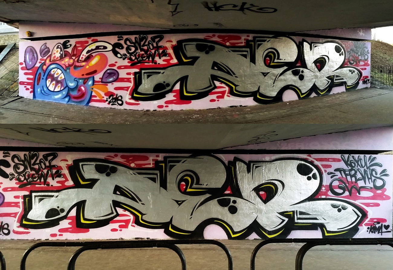 Graffiti Wall in Warsaw - Photo by aeros - aer, aeros, sw307 (2016)