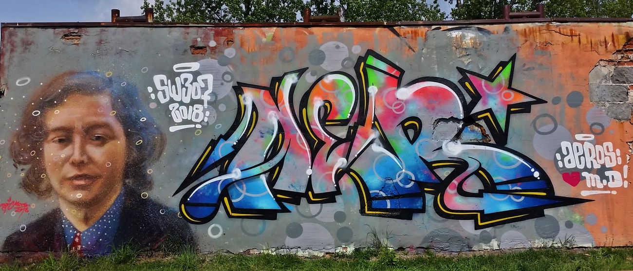 Graffiti Wall in Ruda śląska - Photo by aeros - aeros, aer, sw307 (2018)