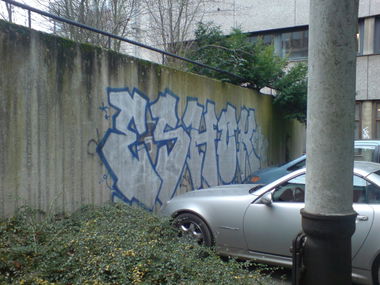 Graffiti Bombing in Berlin - Photo by aerosol - eshok, qb, crew