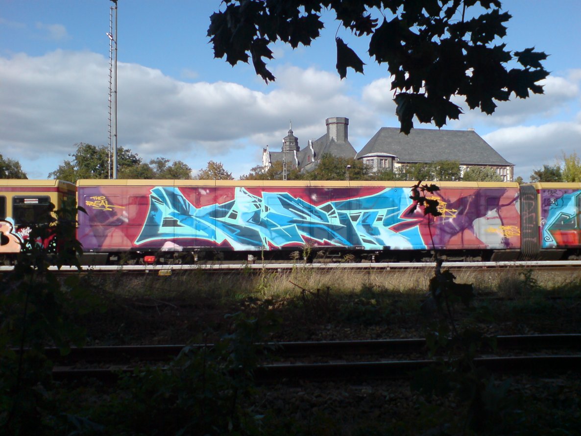 Graffiti Train in Berlin - Photo by aerosol - tcr, sre, wholecar (2009)