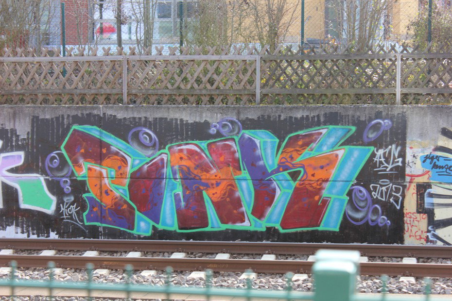 Graffiti Wall in Eschborn - Photo by afgcrew - Ponk, Hiok, Sack (2013)