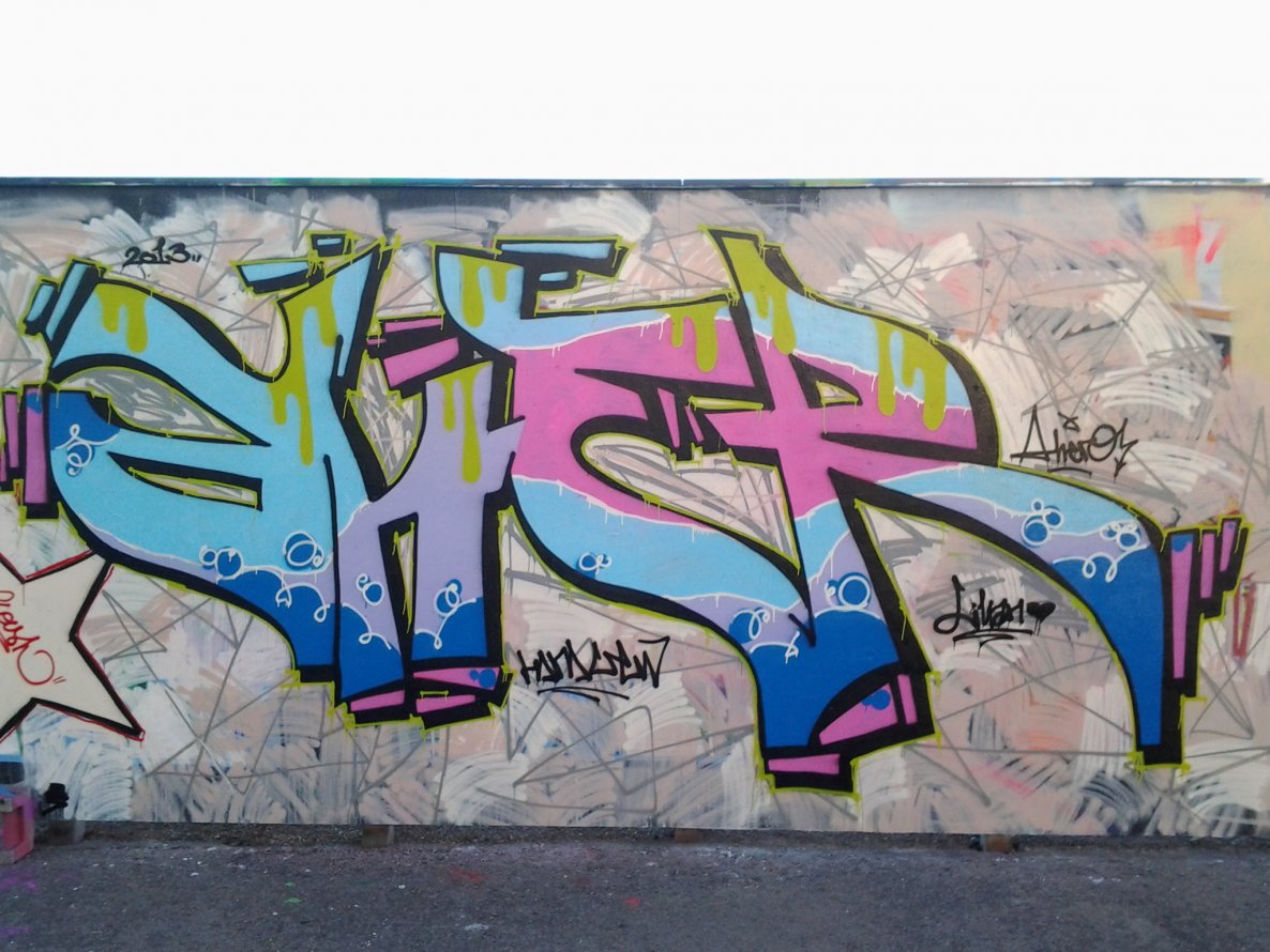 Graffiti Wall - Photo by ahers - aher, hsm, stockholm (2013)