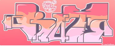 Graffiti Sketch in Svetlogosrk - Photo by aikonev - birthday (2013)