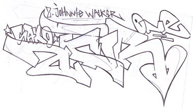 Graffiti Sketch in Berlin - Photo by akacier44 - acir, akir, frs94 (2014)