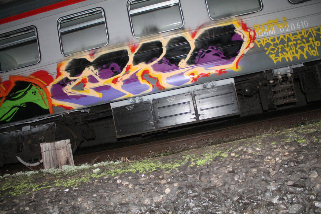 Graffiti Train - Photo by aks214 - 214, aks, akse