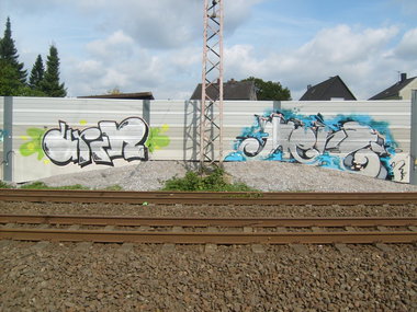 Graffiti Wall in Dortmund - Photo by alcapone - urin, herz