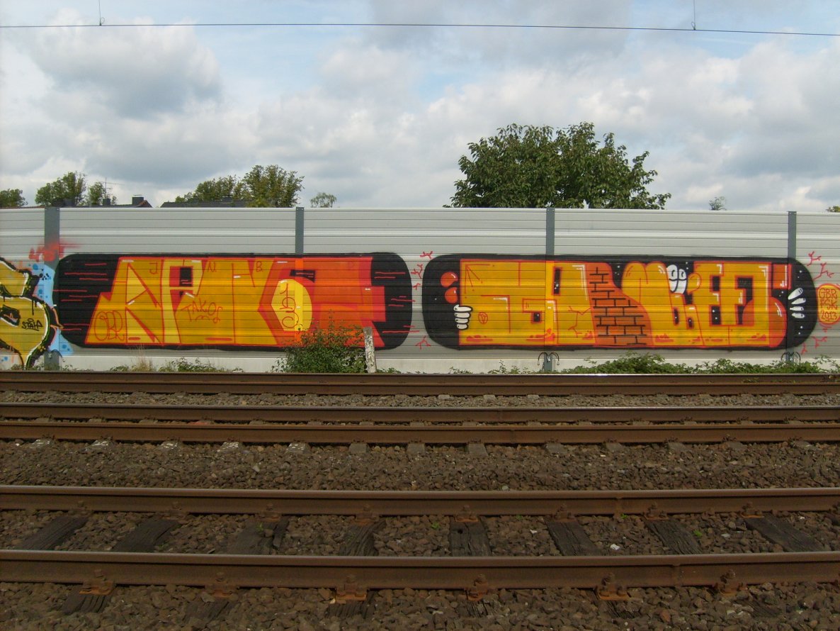 Graffiti Wall in Dortmund - Photo by alcapone - gbr, fsk, takos