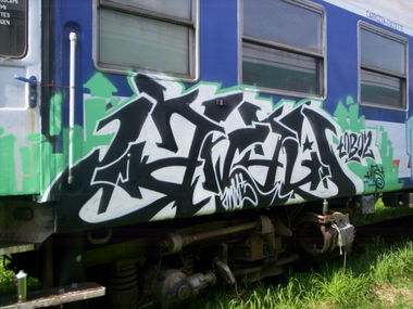 Graffiti Train in Szczecin - Photo by alcer - .
