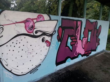 Graffiti Wall in salzburg - Photo by aldy - aldi, skirl, character (2014)