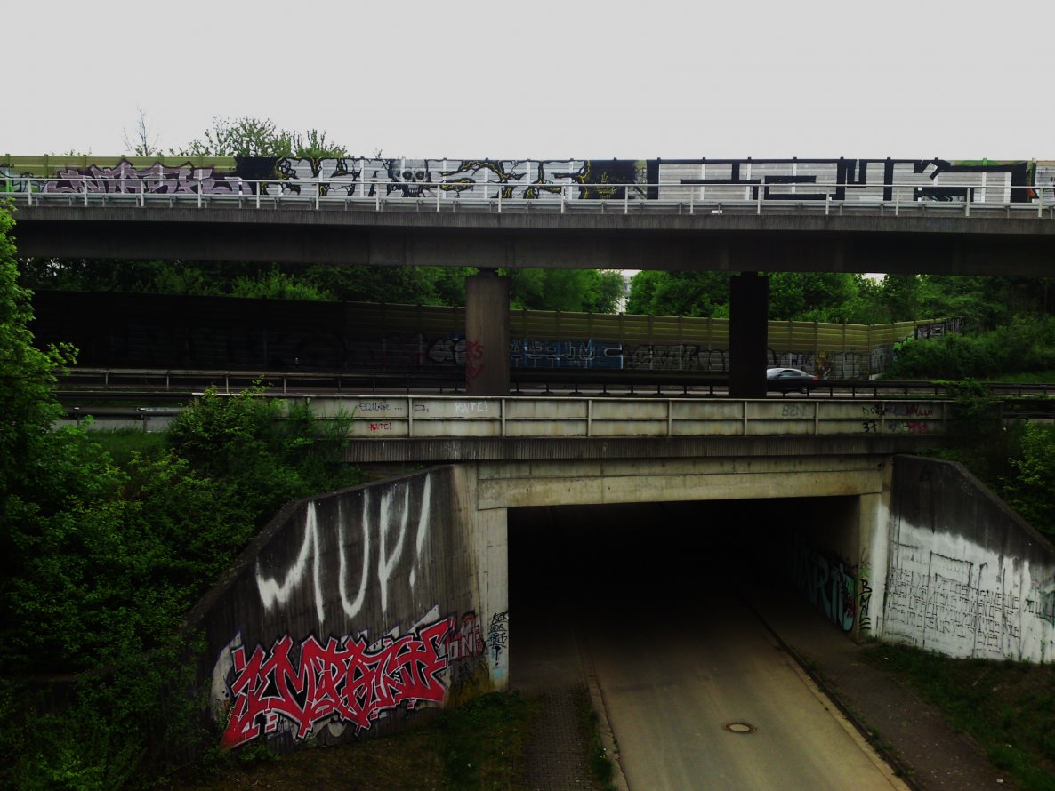 Graffiti Bombing in Frankfurt - Photo by alligator8 - frankfurt, cpuk, kaos (2013)