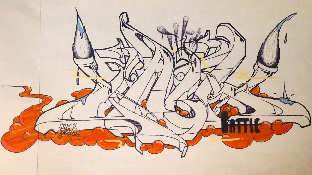 Graffiti Sketch - Photo by alligatorhater - lack, moire, gkmc (2017)
