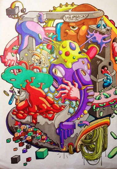 Graffiti Sketch in Zheleznodorozhny - Photo by amigoboy (2013)