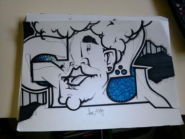 Graffiti Sketch - Photo by amiq - heka, amig, amiq