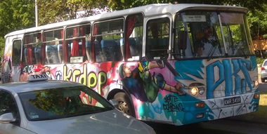 Graffiti Bombing in Konin - Photo by anlis