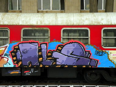 Graffiti Train in Rish - Photo by another_victim - nls (2011)