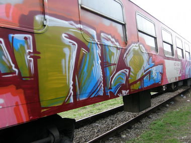 Graffiti Train in Varna - Photo by another_victim - nls (2011)