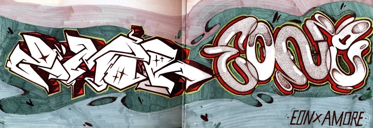 Graffiti Sketch - Photo by arkadoscrew - eon'one, &, amore (2013)