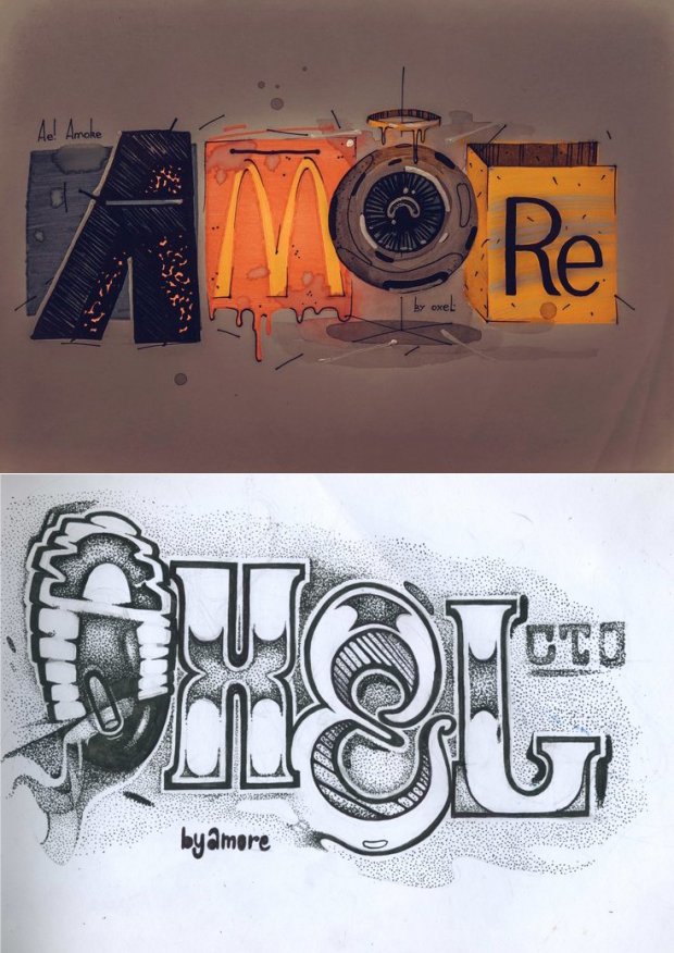 Graffiti Sketch - Photo by arkadoscrew - amore__X__oxel, 37 (2014)