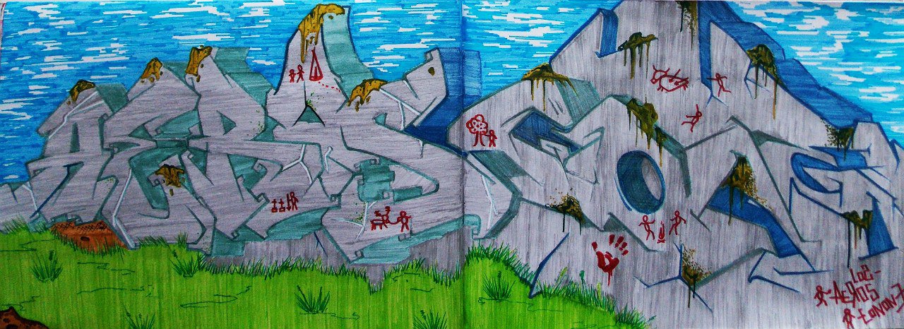 Graffiti Sketch - Photo by arkadoscrew - eon'one, x, los (2014)