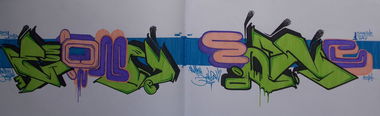 Graffiti Sketch - Photo by arkadoscrew - eon'one, x2 (2014)