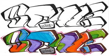 Graffiti Sketch in Makhachkala - Photo by art1st49 - art1st49, 49cru (2013)