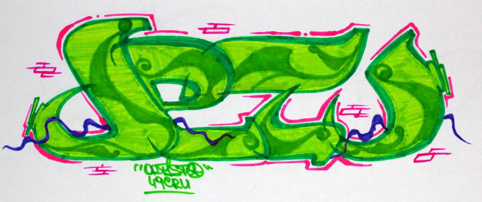 Graffiti Sketch in Makhachkala - Photo by art1st49 - art1st49, 49cru (2012)