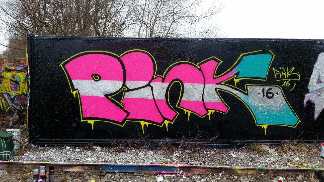Graffiti Wall in Bergedorf - Photo by asso - Pink (2016)