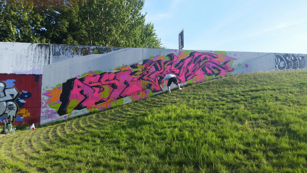 Graffiti Wall in Hamburg - Photo by asso (2015)