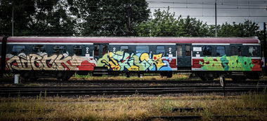 Graffiti Train - Photo by attackos - FUCKSOK!