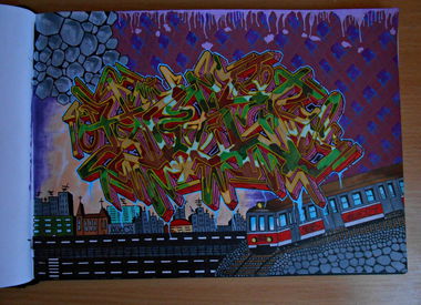 Graffiti Sketch - Photo by attackos - KWEC