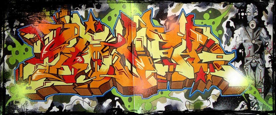 Graffiti Sketch in Berlin - Photo by atzemaik - stoned (2013)