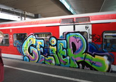 Graffiti Train in Köln - Photo by auslaender - geier, imr, köln (2011)