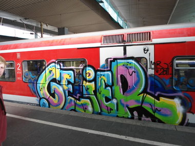 Graffiti Train in Köln - Photo by auslaender - geier, imr, köln (2011)